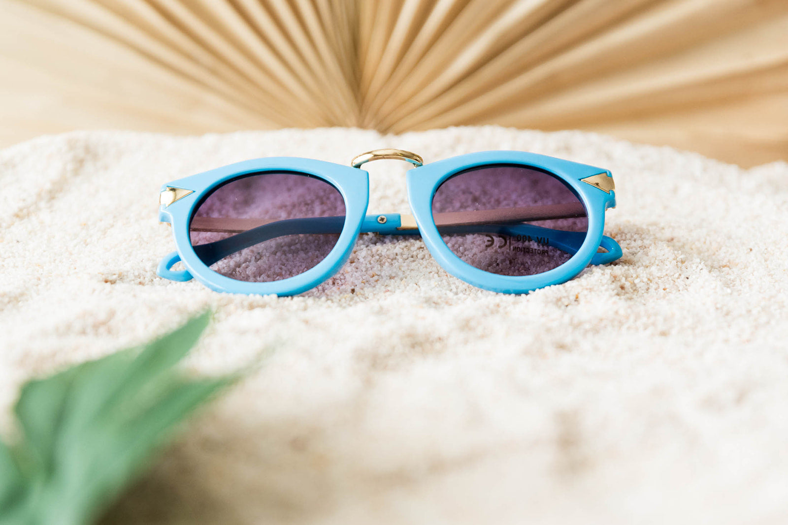 Toddler & Kid Gold Accent Sunglasses - Blue