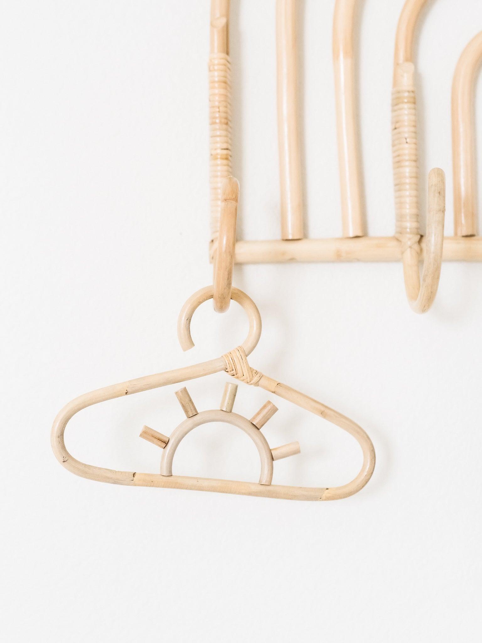 Sunny Rattan Childrens Hangers - Why and Whale
