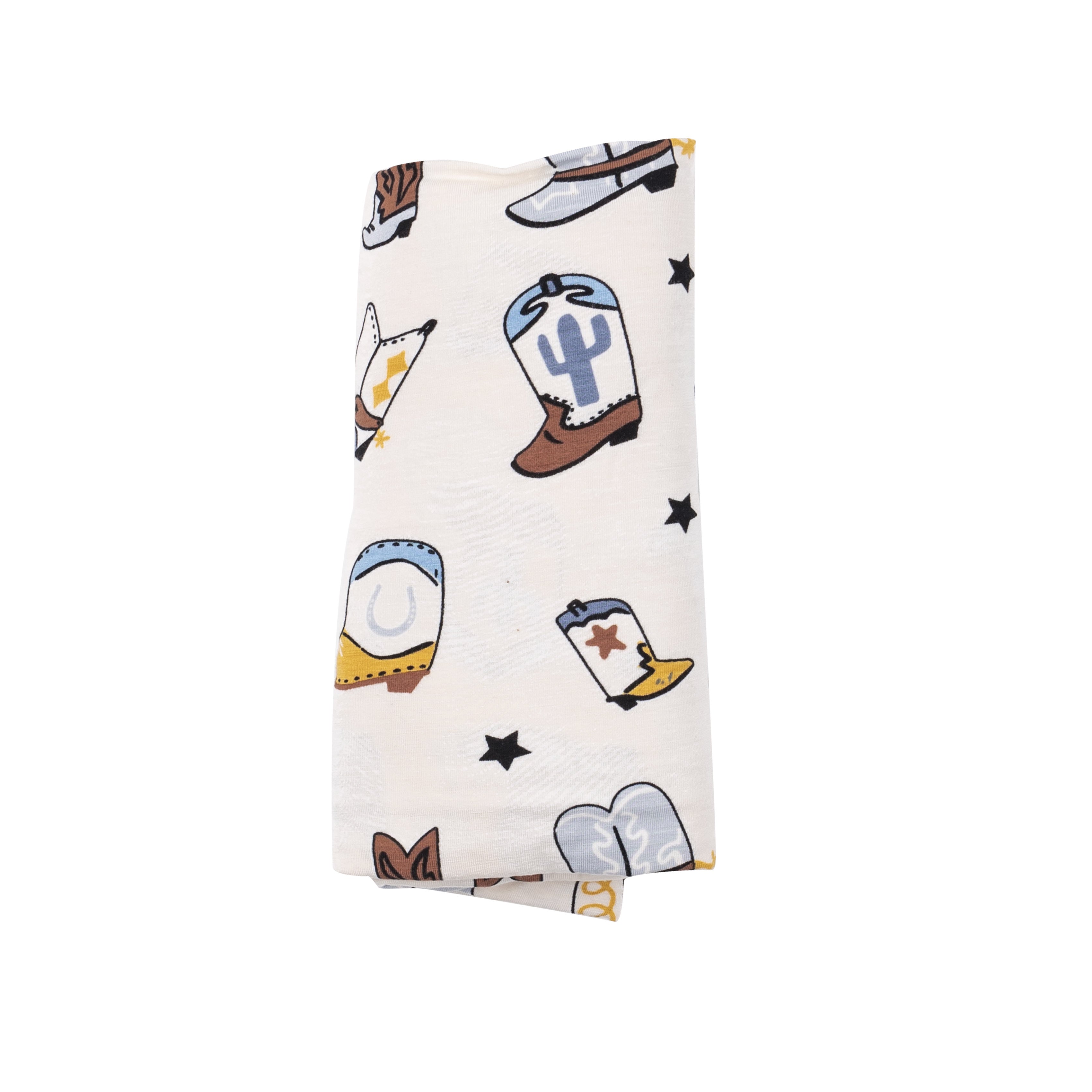 Swaddle Blanket - Boots Blue