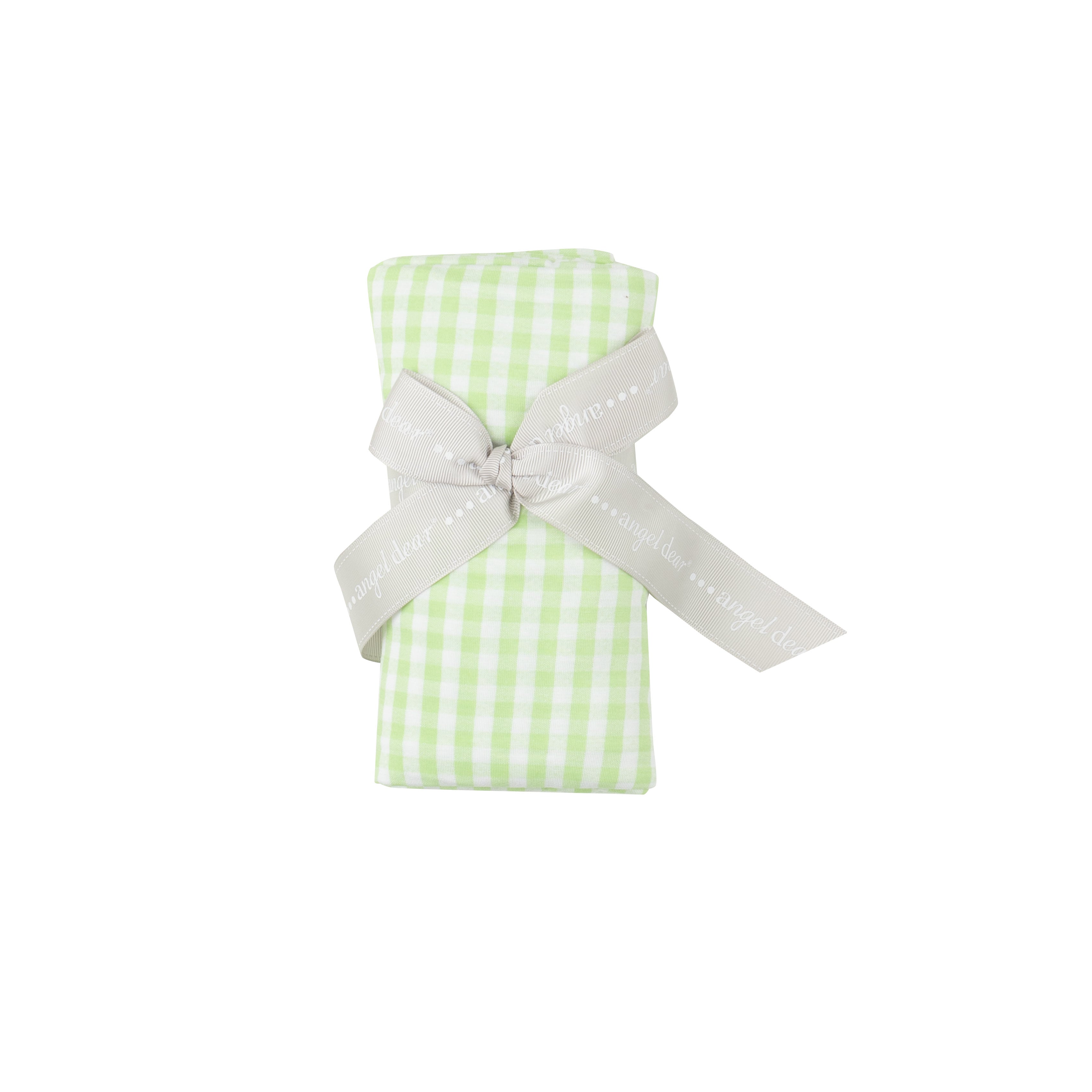 Swaddle Blanket - Mini Gingham Green