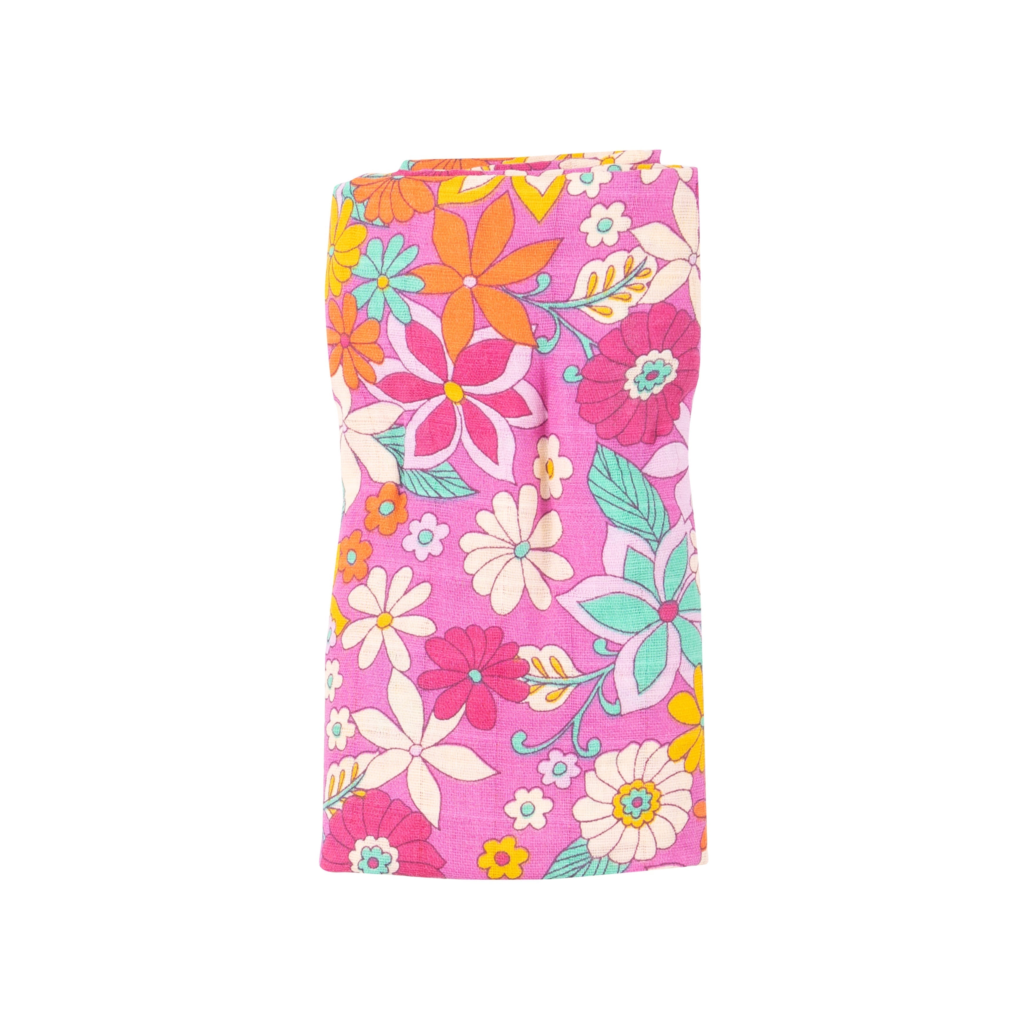 Swaddle Blanket - Tropical Retro Floral