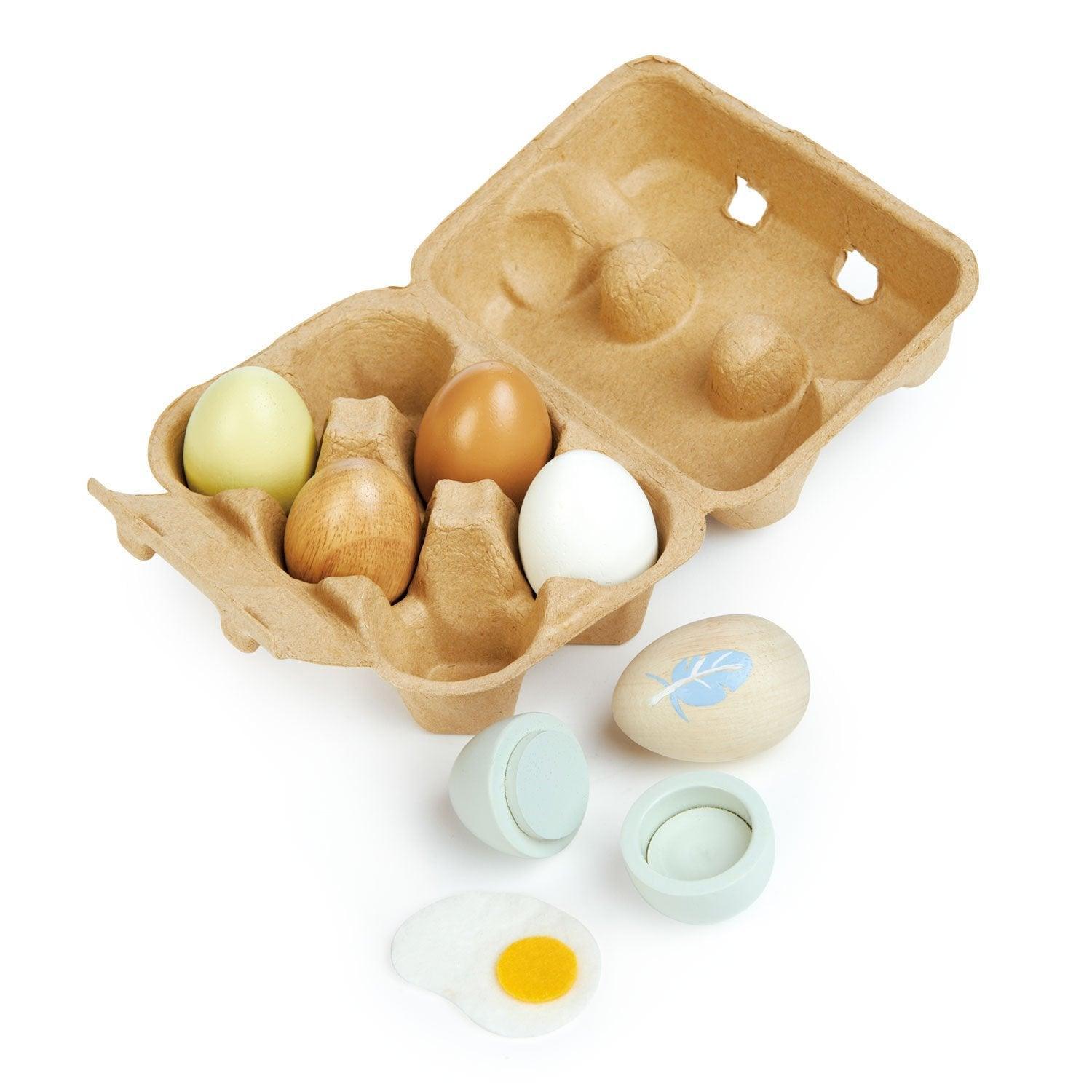 Tender Leaf Wooden Eggs in Carton - Why and Whale