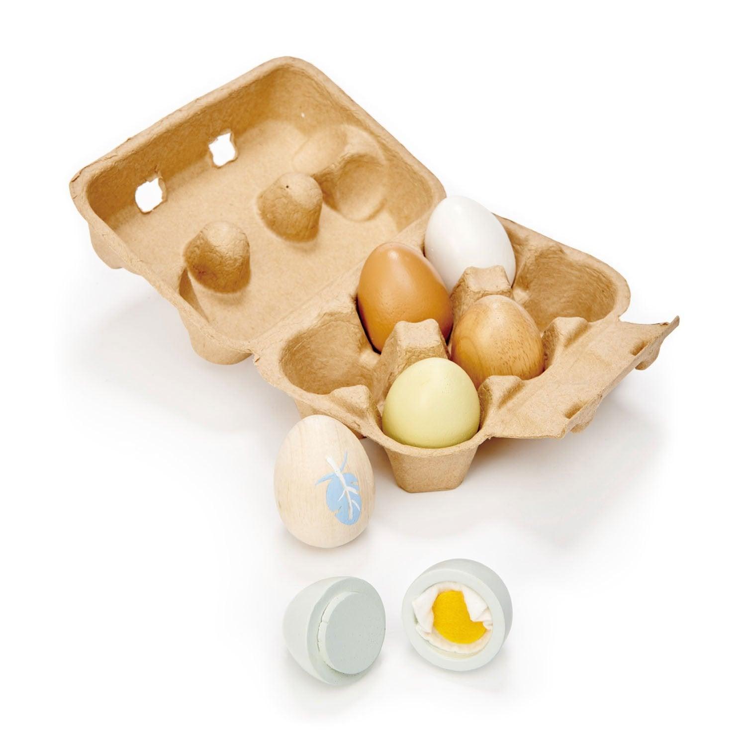 Tender Leaf Wooden Eggs in Carton - Why and Whale