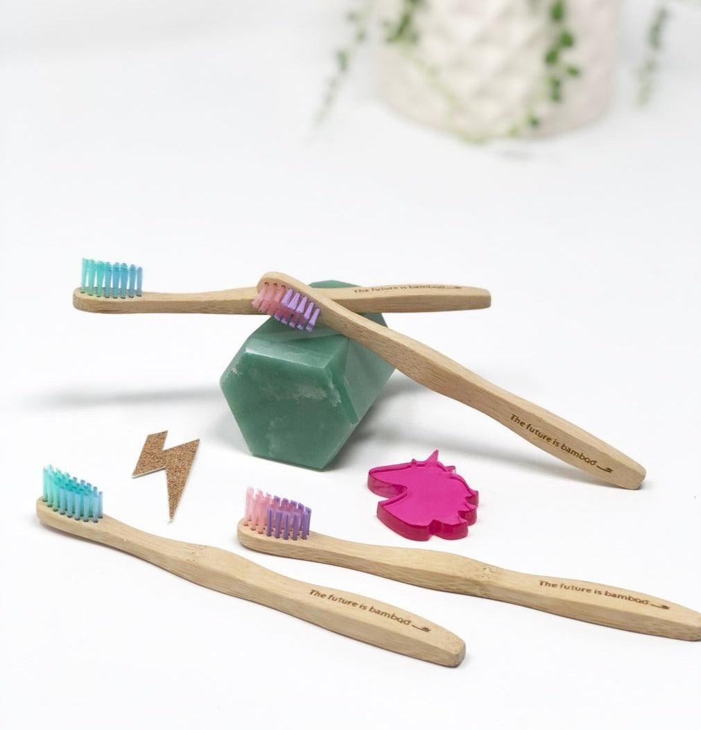 The Future Is Bamboo Kids Soft Bristle Tooth Brush - Why and Whale