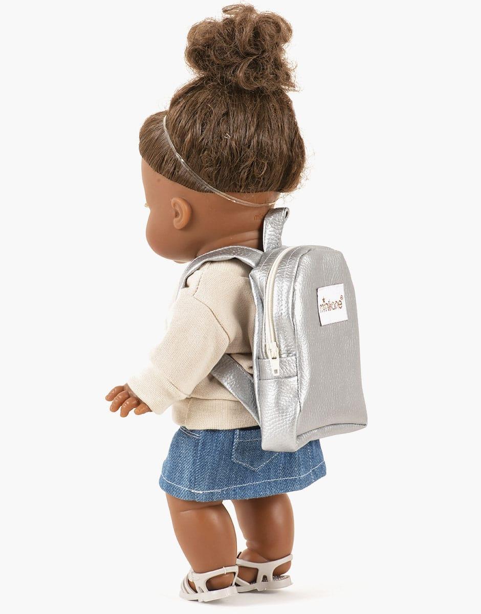 Theo Faux Leather Doll backpack - Minikane - Why and Whale