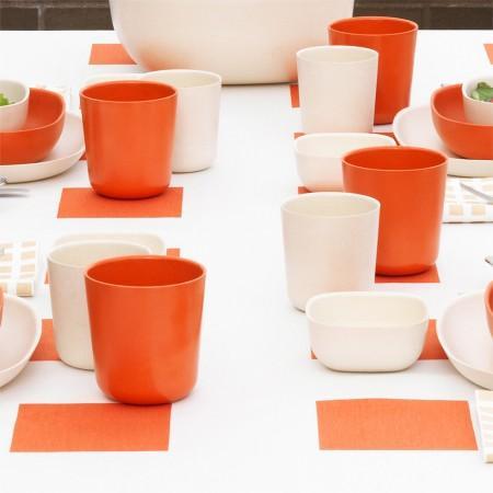 Bamboo Medium Cup - 4 Piece Set - Off White