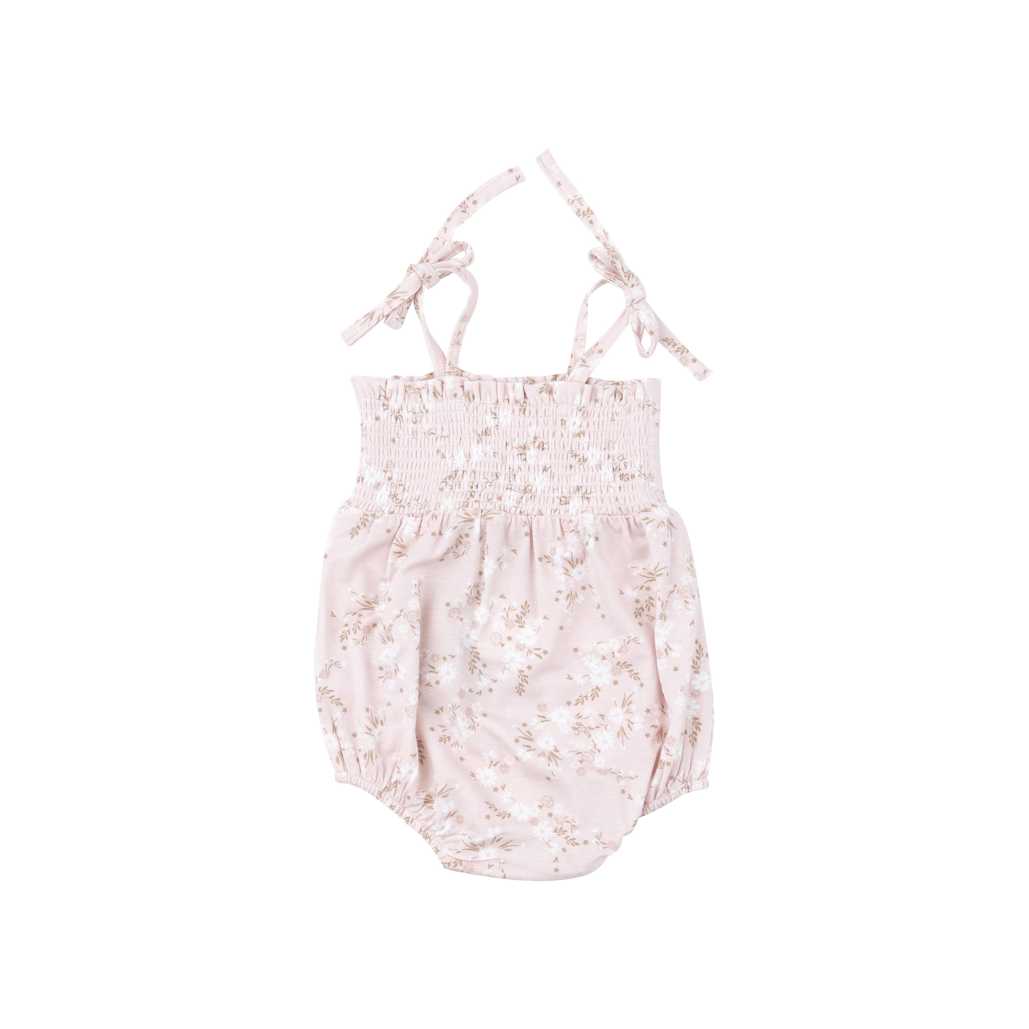 Tie Strap Smocked Bubble - Floaty Day Daisies
