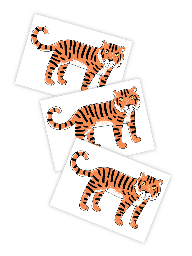 Tigris Tattoo - Set of 3 - Why and Whale