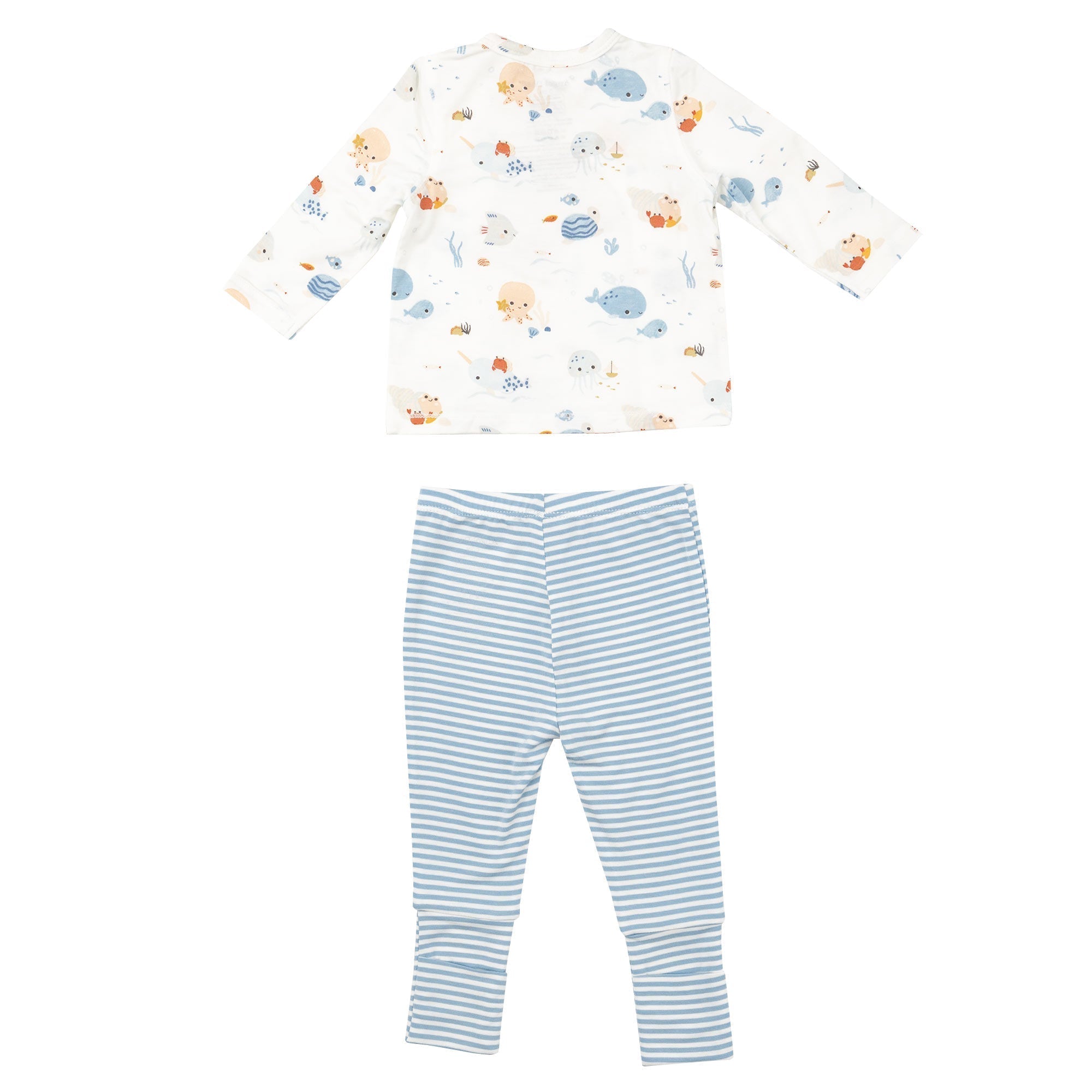 Tmh Set With Roll Over Cuff Pant - Cute Ocean