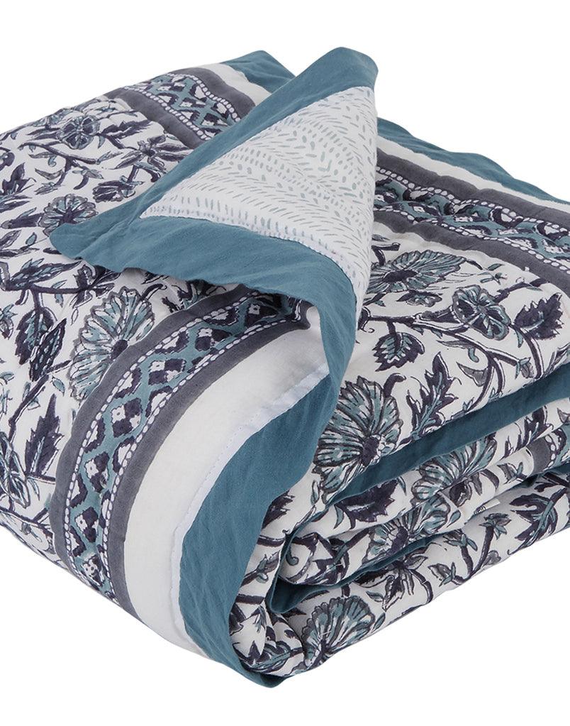 TWIN XL PROVENCE BLUE COTTON QUILT - Why and Whale