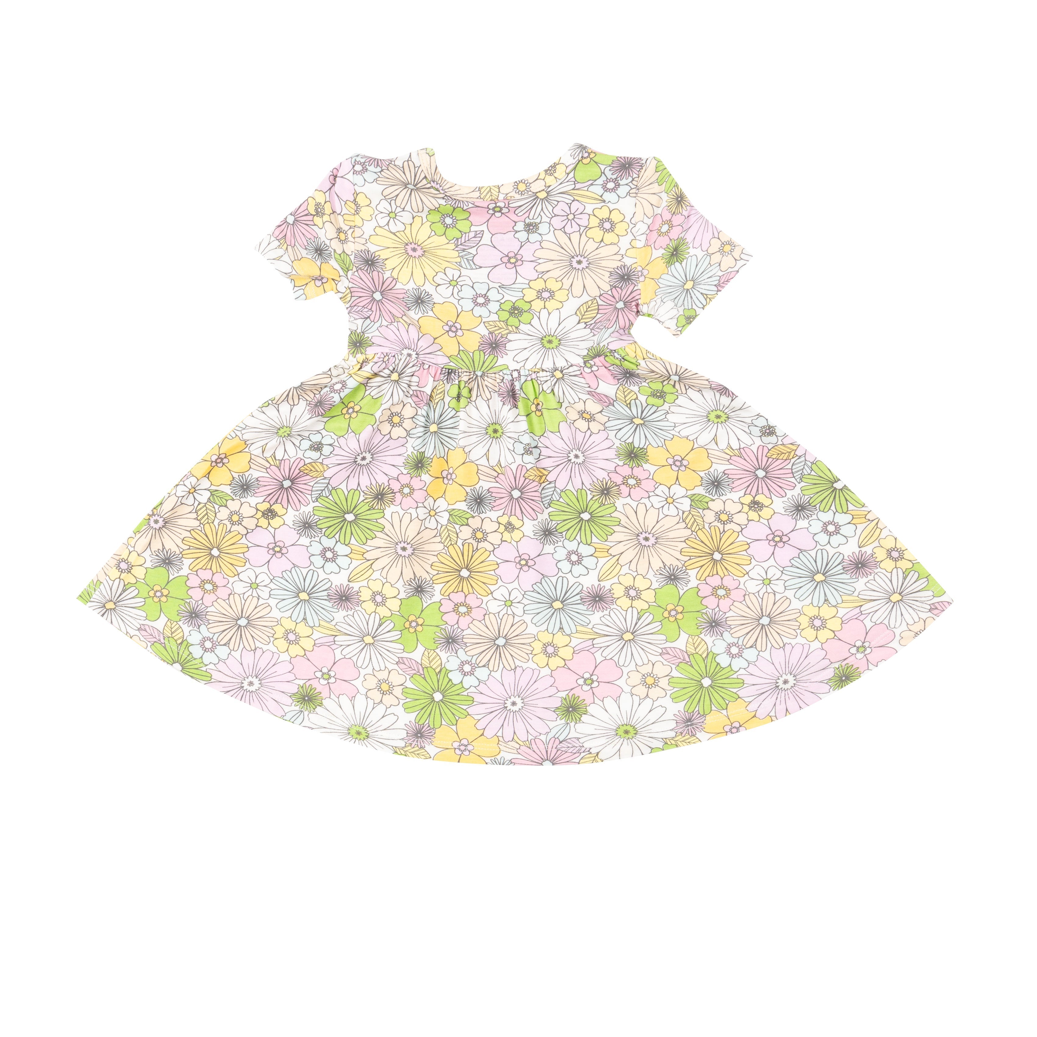 Twirly S/S Dress - Mixed Retro Floral