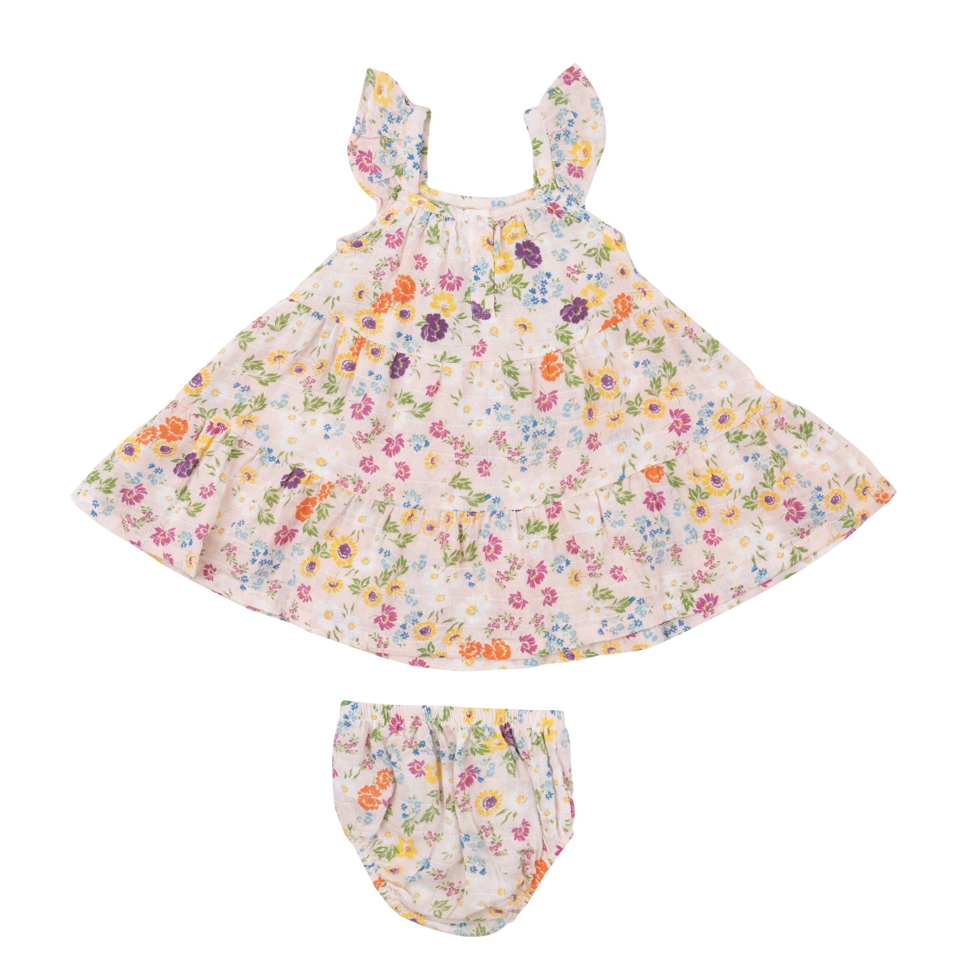 Twirly Sundress & Diaper Cover - Cheery Mix Floral