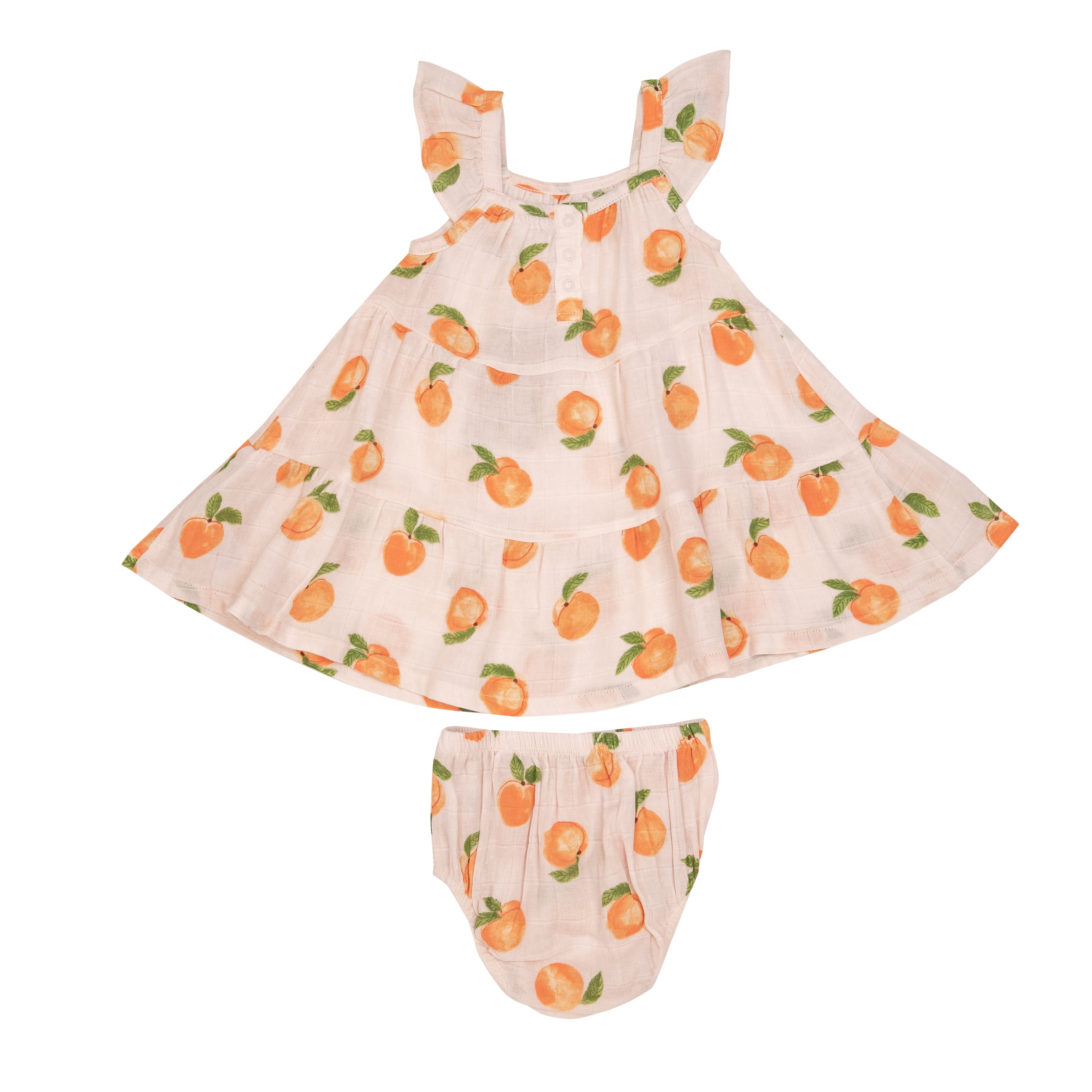 Twirly Sundress & Diaper Cover - Peaches