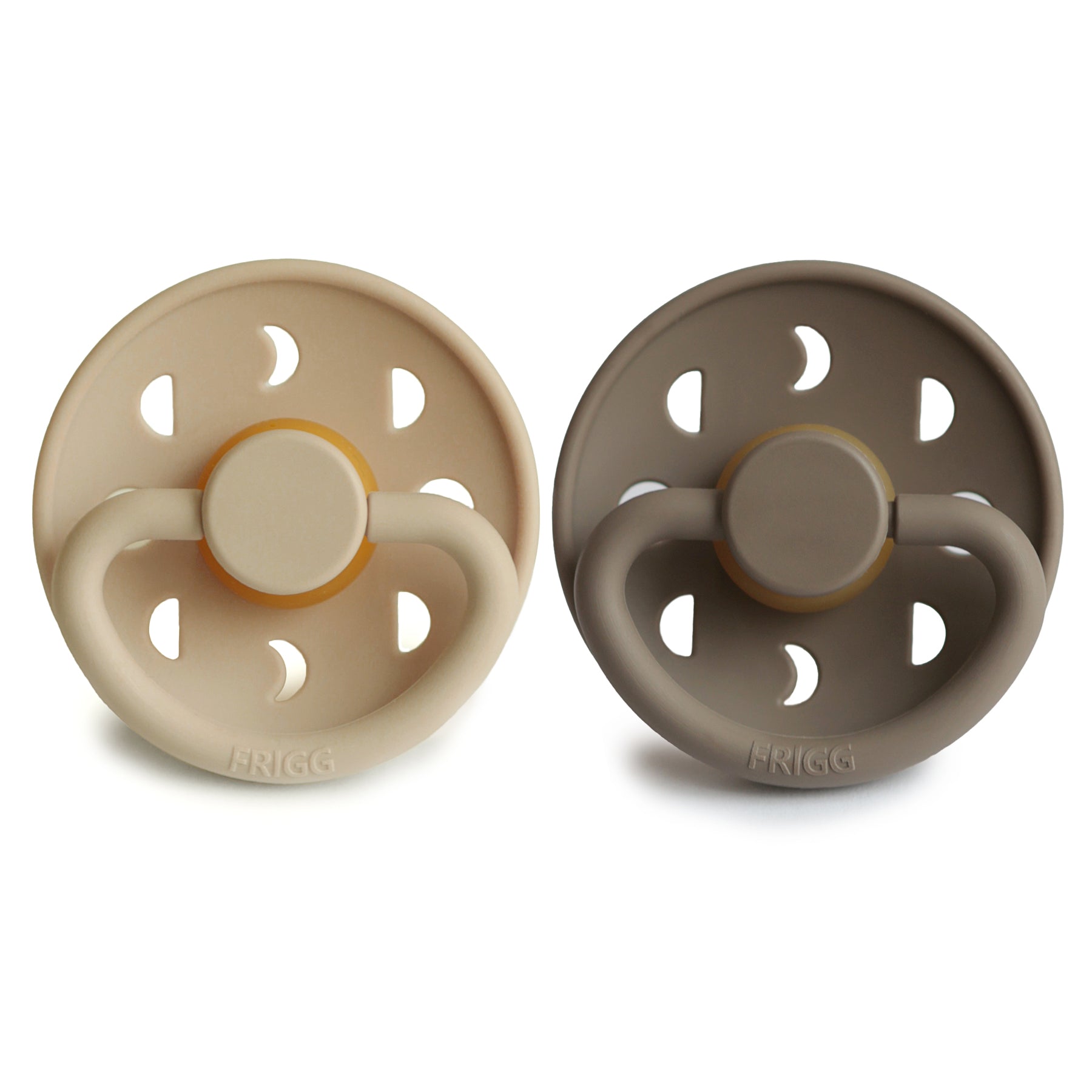 FRIGG Moon Natural Rubber Pacifier 2-Pack