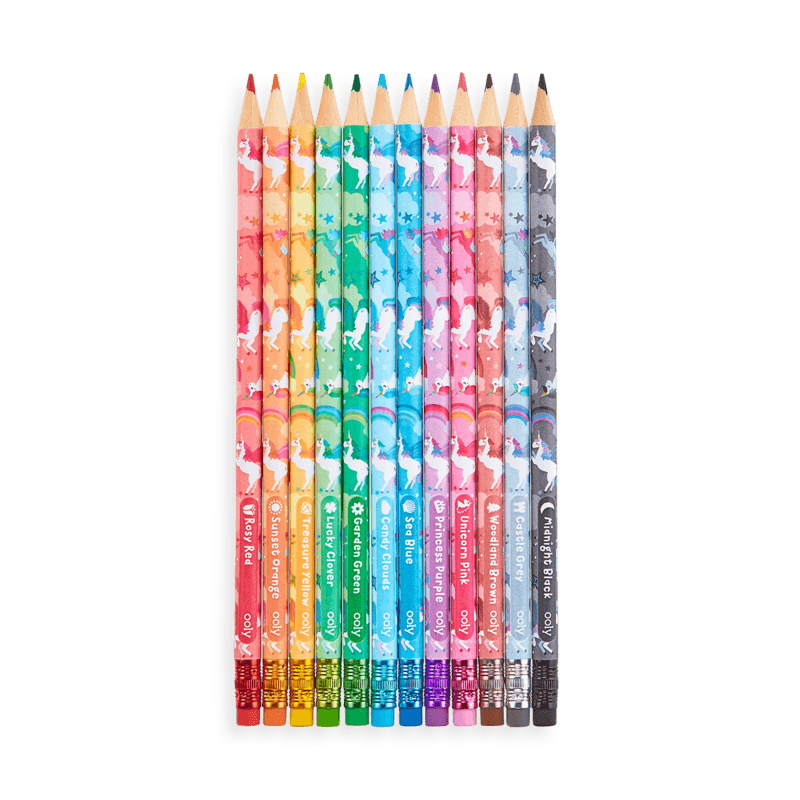 unique unicorns erasable colored pencils - set of 12 - Why and Whale