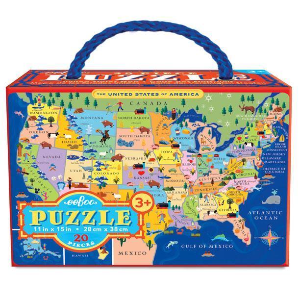 United States 20 Piece Puzzle - Why and Whale