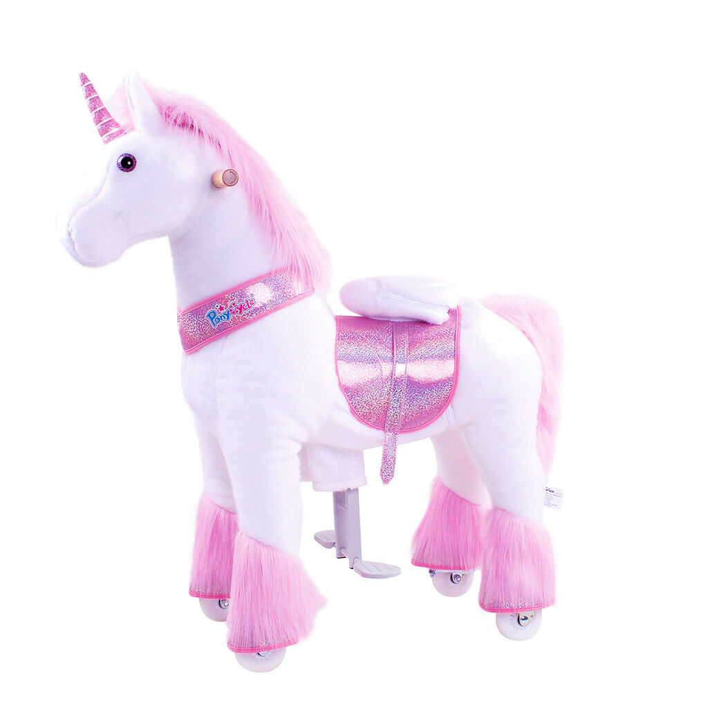Model U Ride-On Plush Unicorn Age 4-8 Pink