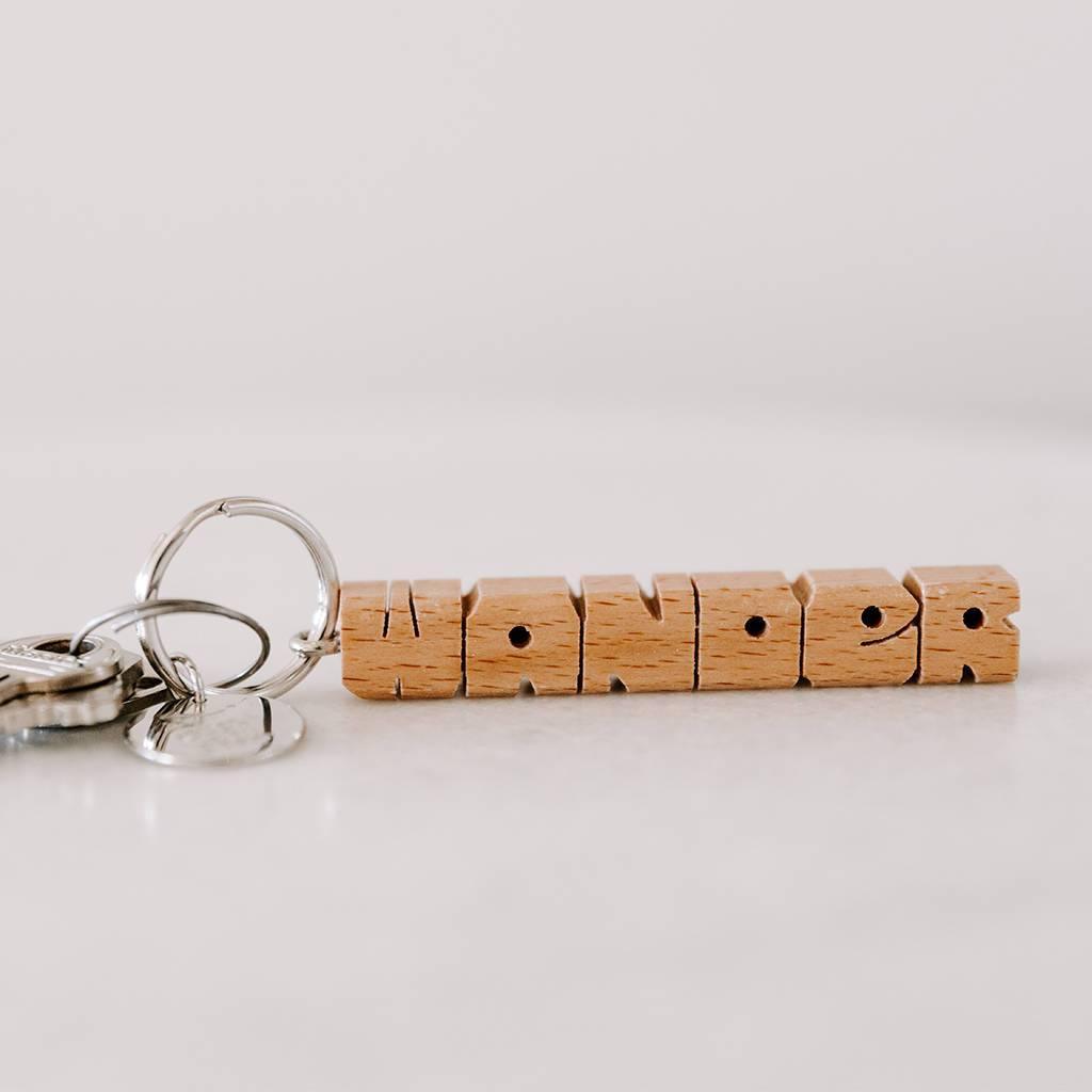 WANDER Wood Keychain