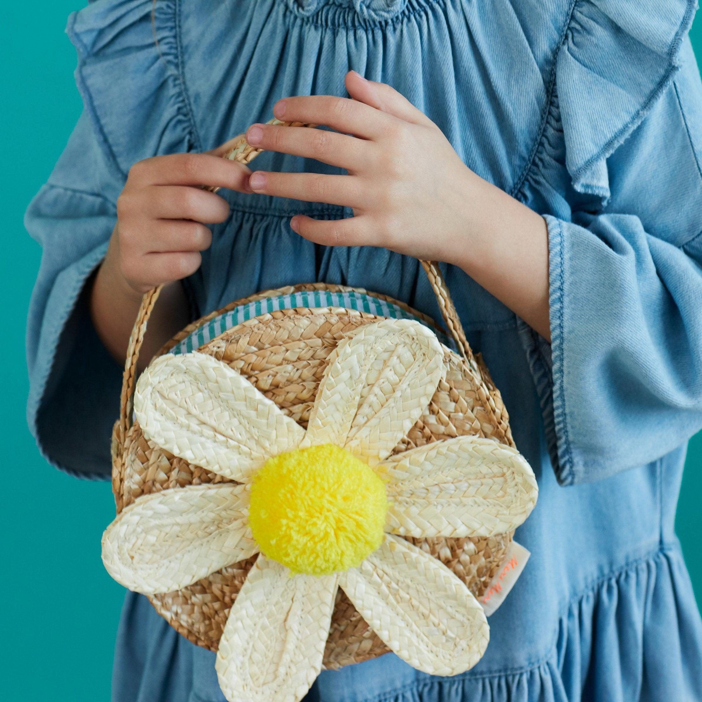 White Daisy Straw Bag - Why and Whale
