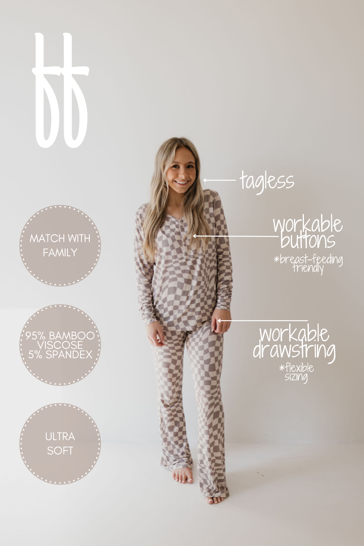 Women's Bamboo Pajamas | Smokey Wave