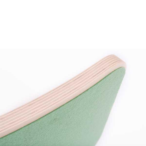 Wobbel - Waldorf Balance Board Natural / Forest Green Felt - Why and Whale