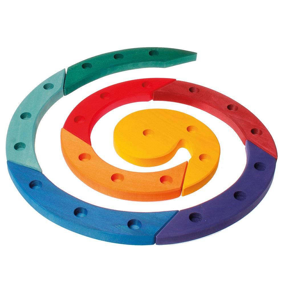 Wooden Birthday / Advent Spiral - Rainbow - Why and Whale