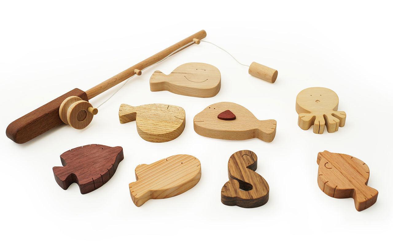 Wooden Fishing Play Set & Game - Why and Whale