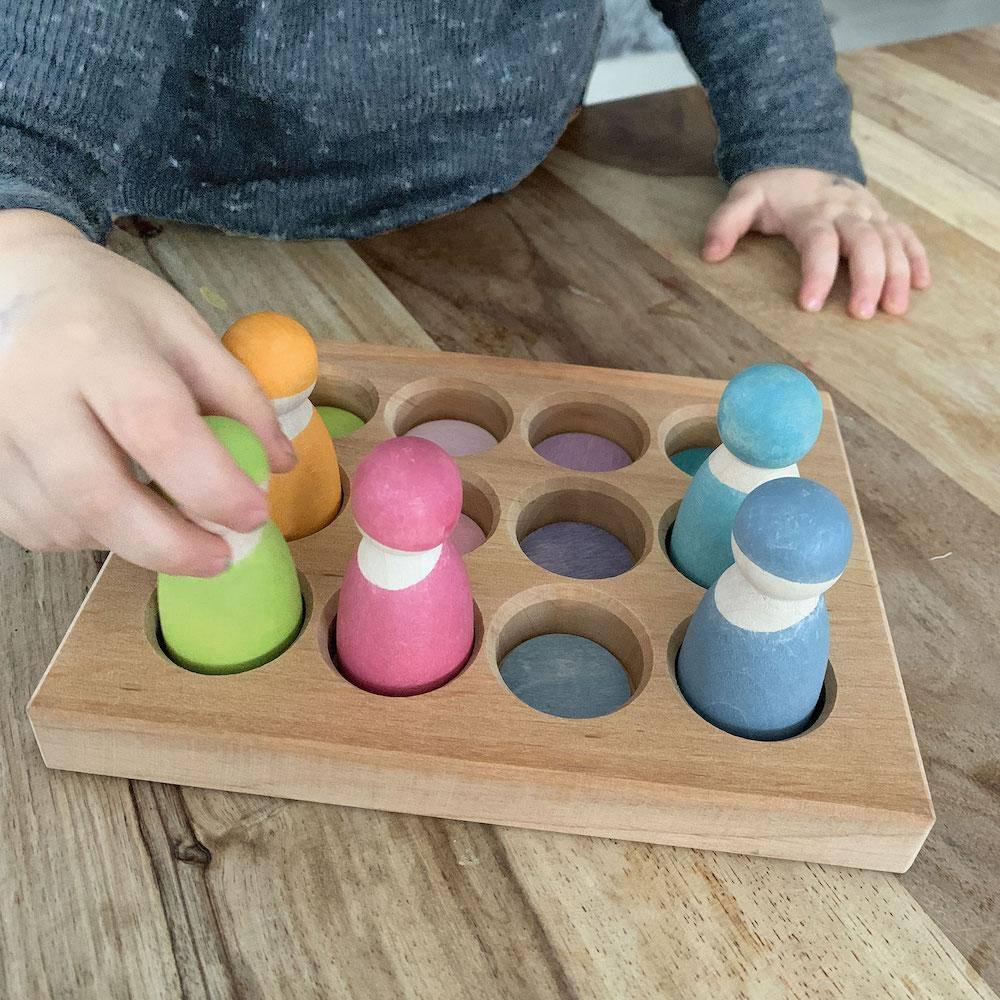 Wooden Pastel Sorting Board - Why and Whale