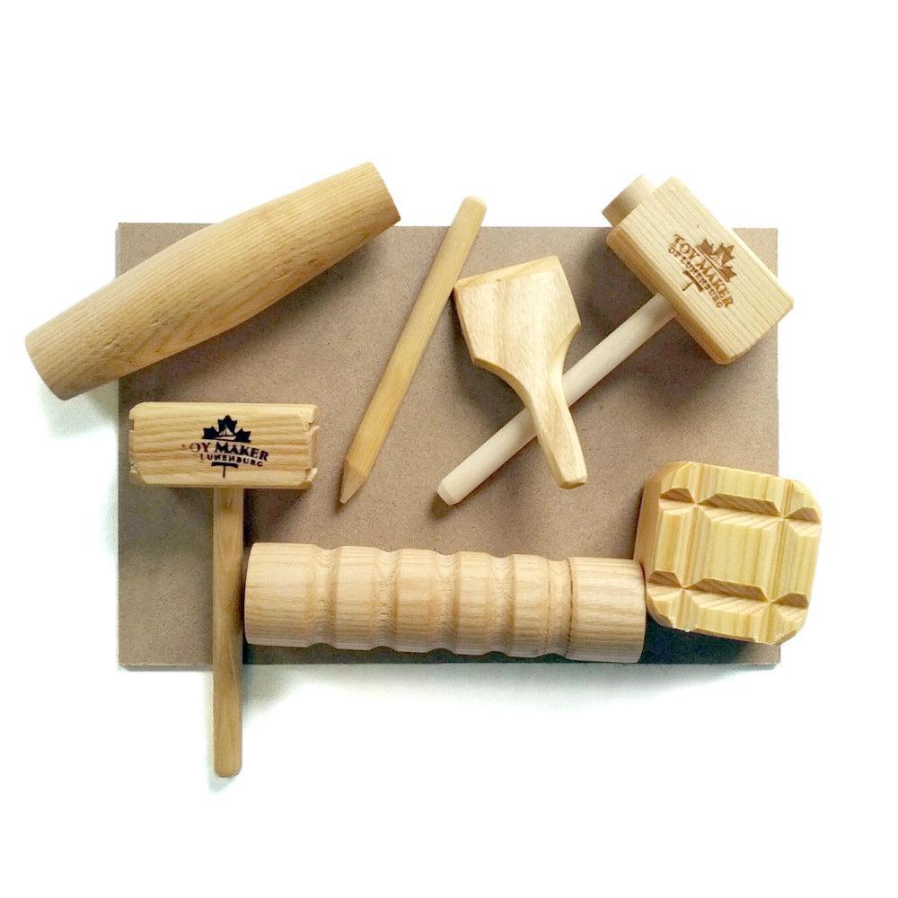 Wooden Play Dough Tools - Why and Whale