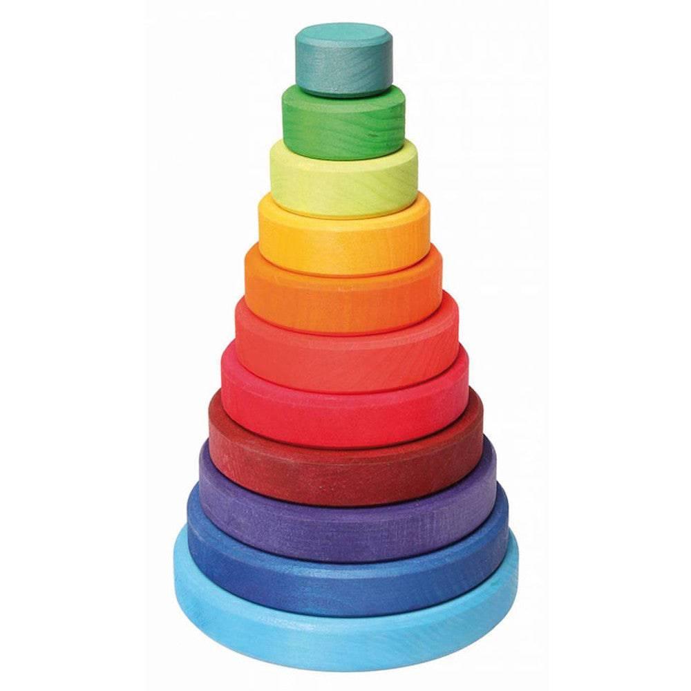 Wooden Rainbow Stacking Tower - Why and Whale