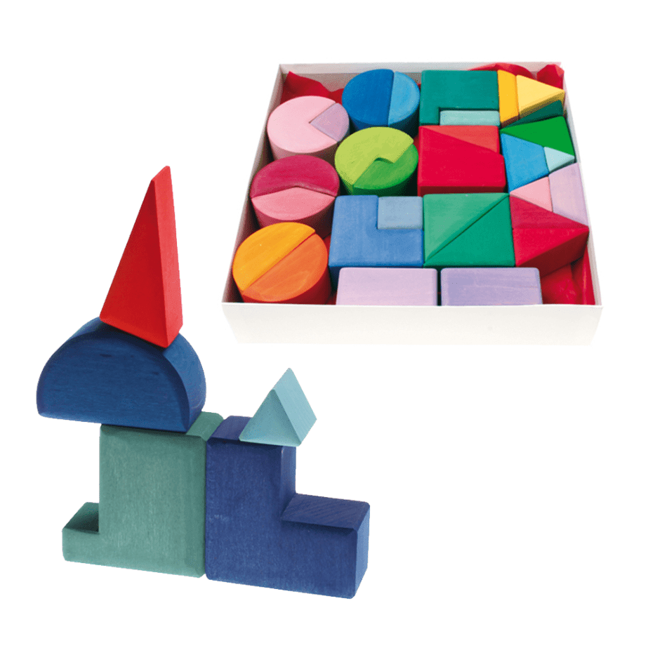 Wooden Shape Blocks - Square, Triangle and Circle - Why and Whale