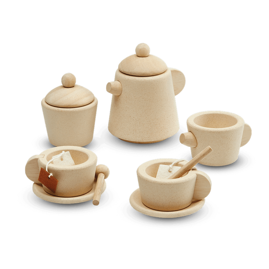 Wooden Tea Set, Natural - Why and Whale