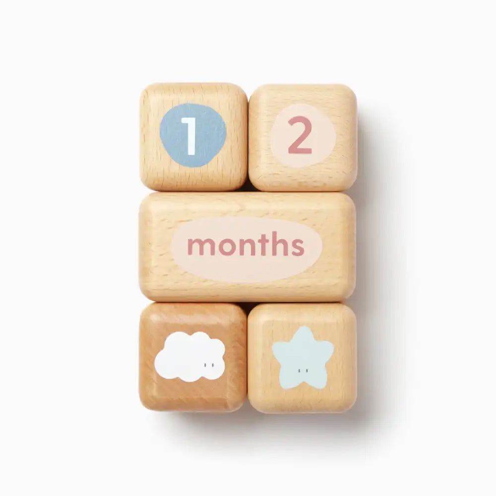 Wooden Baby Milestone Blocks