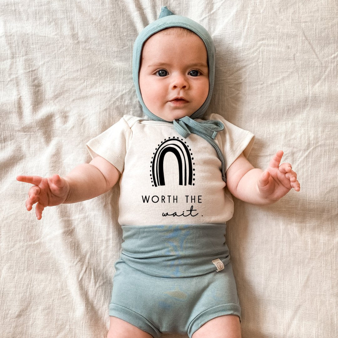 Worth the Wait Rainbow - Organic Cotton Bodysuit