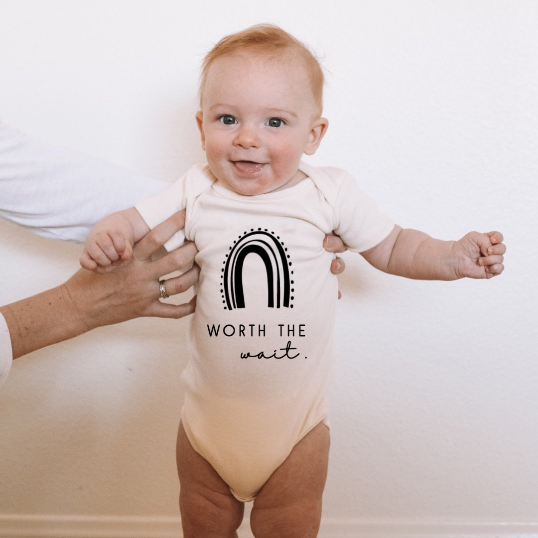 Worth the Wait Rainbow - Organic Cotton Bodysuit