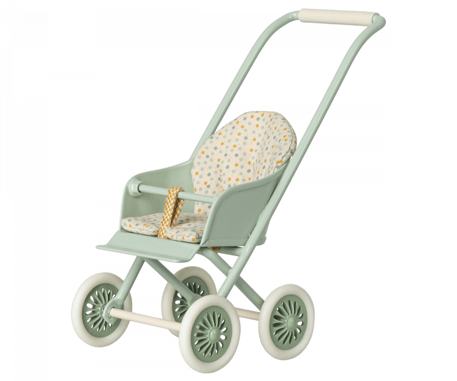 Maileg - Stroller Micro, Mint - Why and Whale