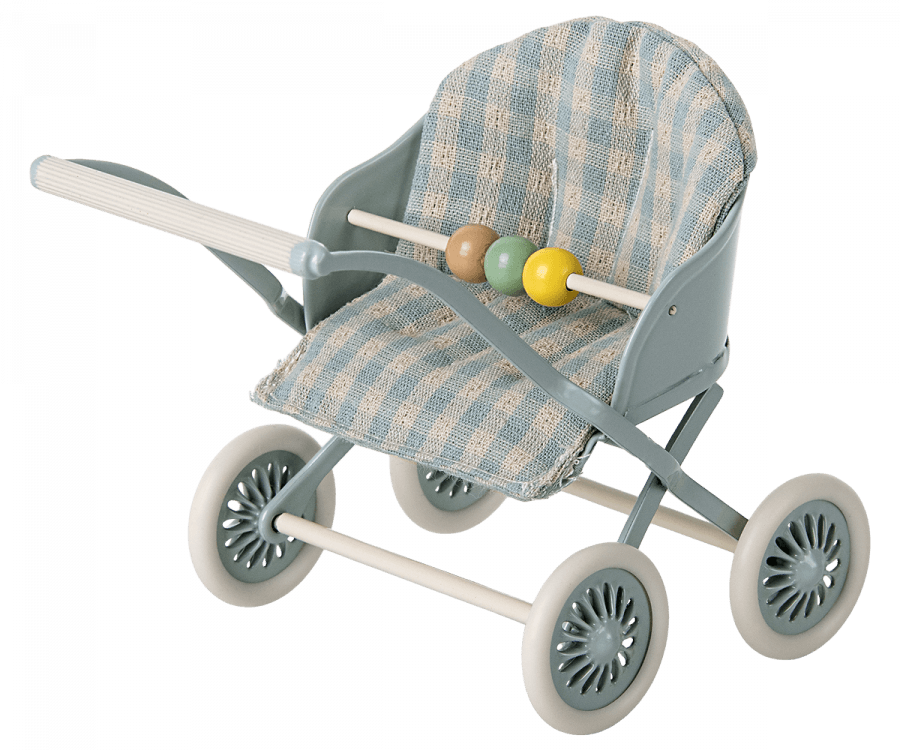 SHIPS APRIL Maileg - Stroller for baby mice, mint - Why and Whale