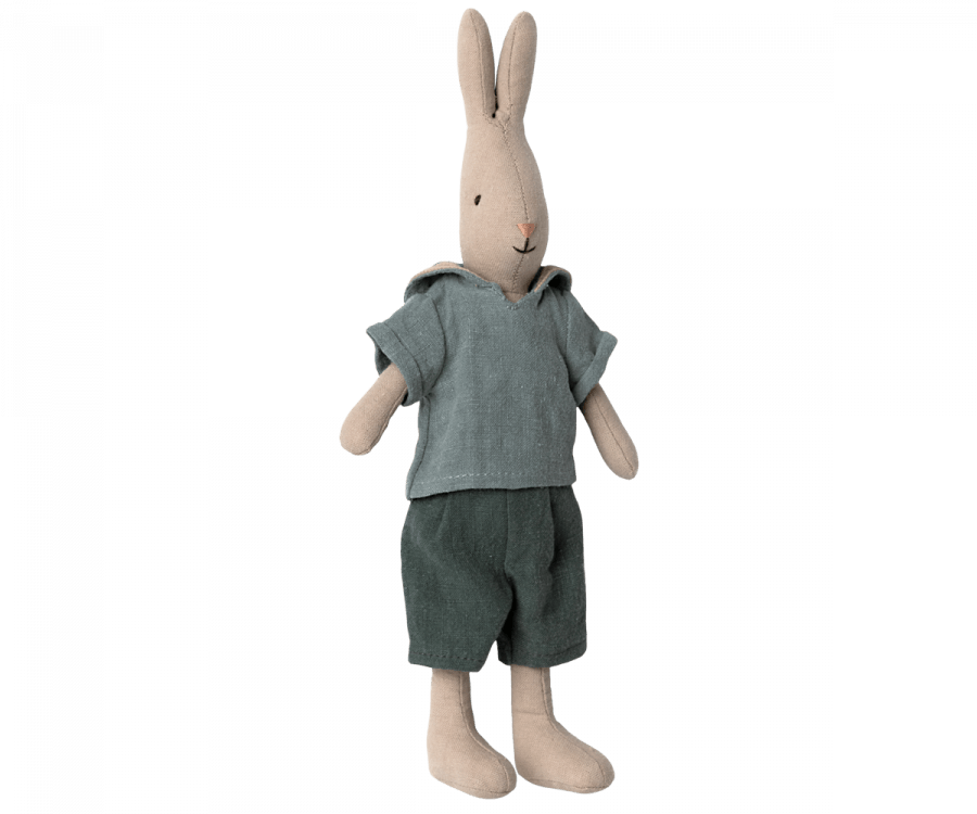 SHIPS APRIL Maileg - Rabbit size 2, Classic, Shirt and shorts - Why and Whale