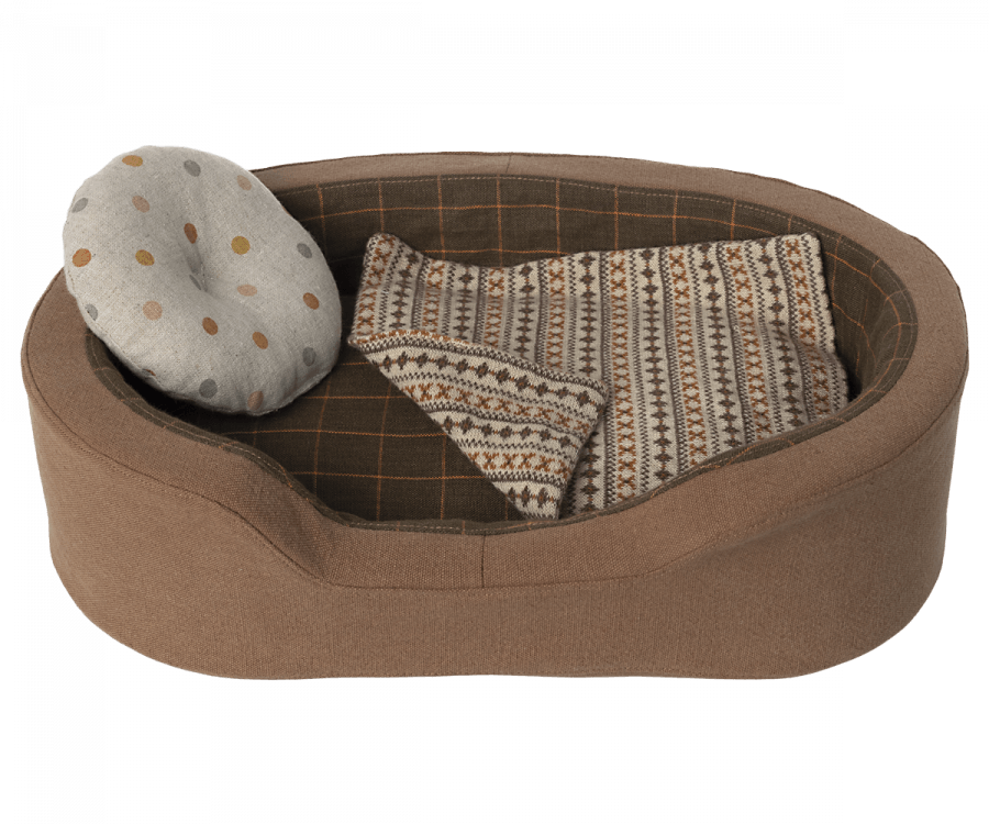 Maileg - Dog bed basket, brown - Why and Whale