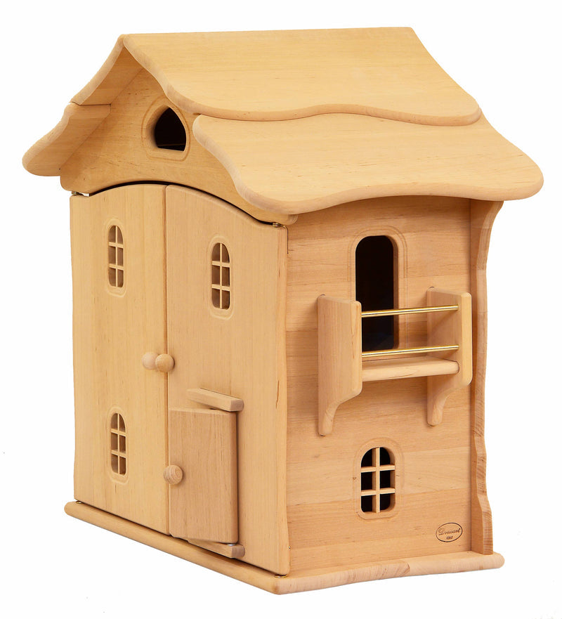 Drewart Doll House with Natural Roof and Doors