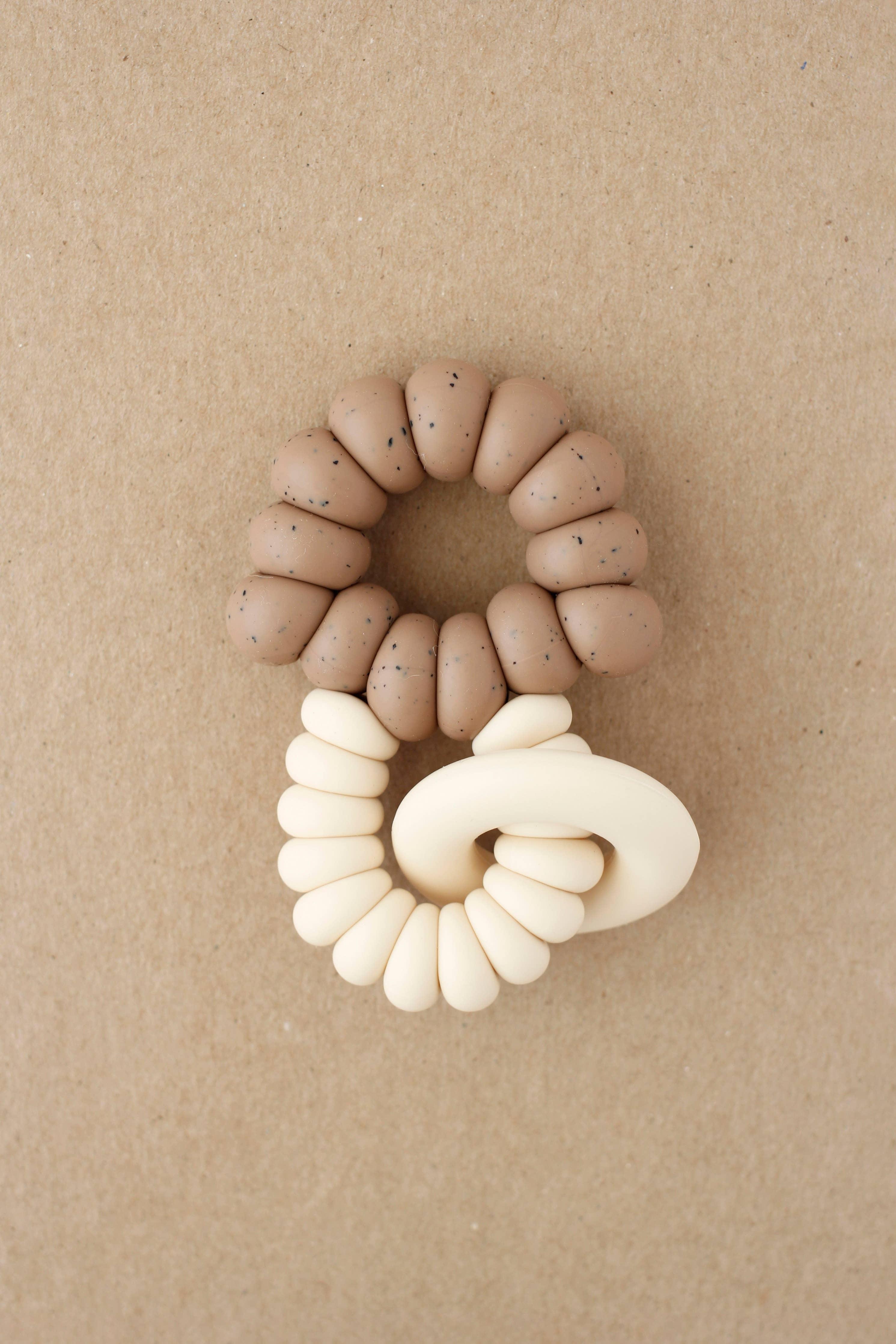 Ring Freezer Teether - Truffle | Speckled Truffle - Why and Whale
