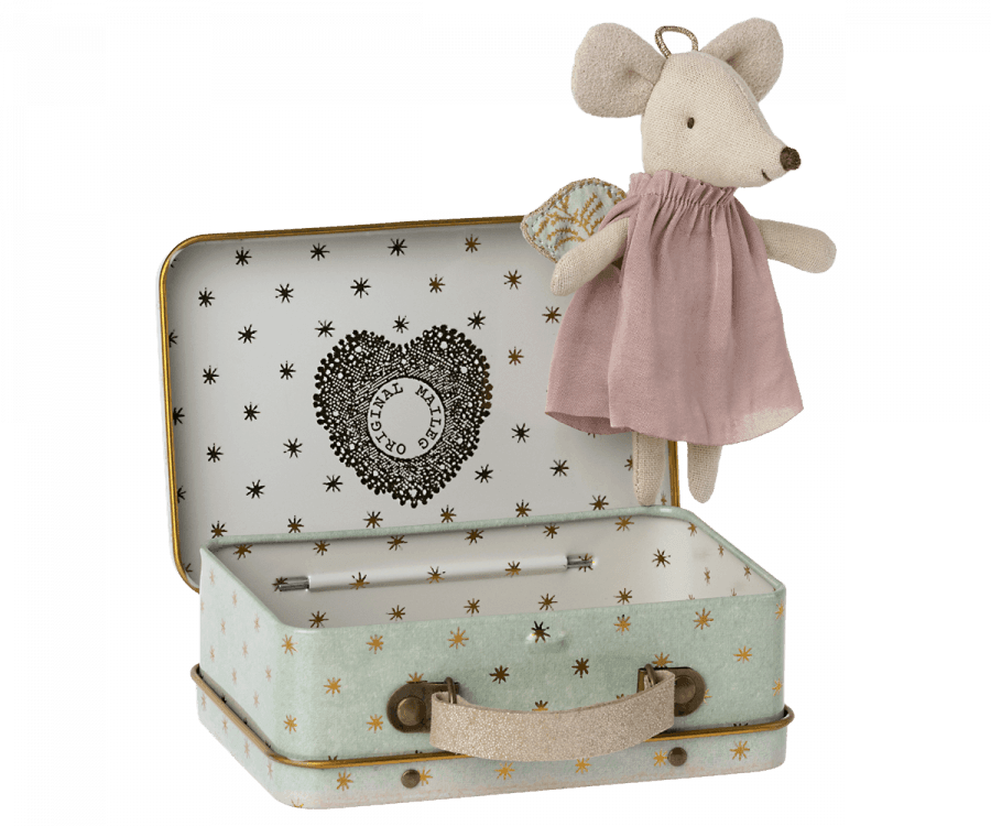 Maileg - Angel mouse in suitcase - Why and Whale