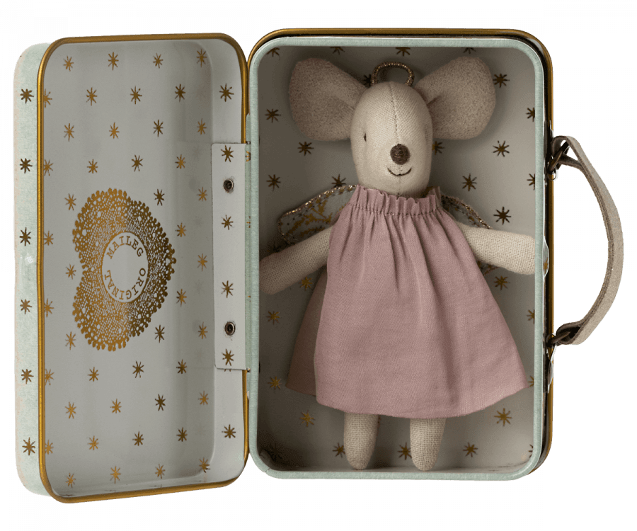 Maileg - Angel mouse in suitcase - Why and Whale