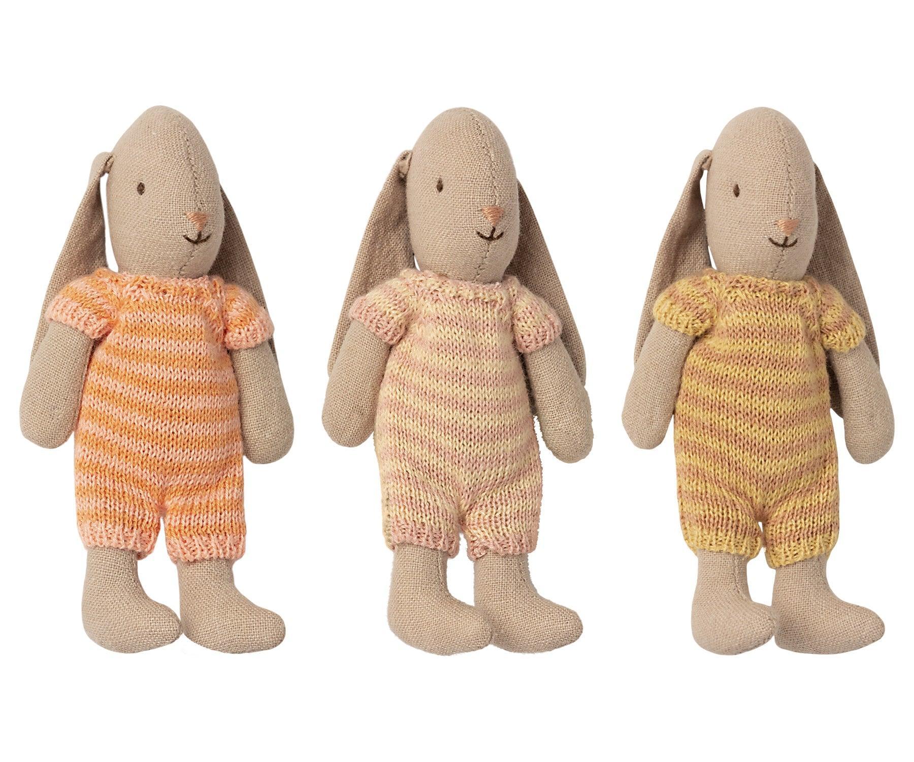 Maileg Rabbit Size 4 with Dusty Blue Overalls