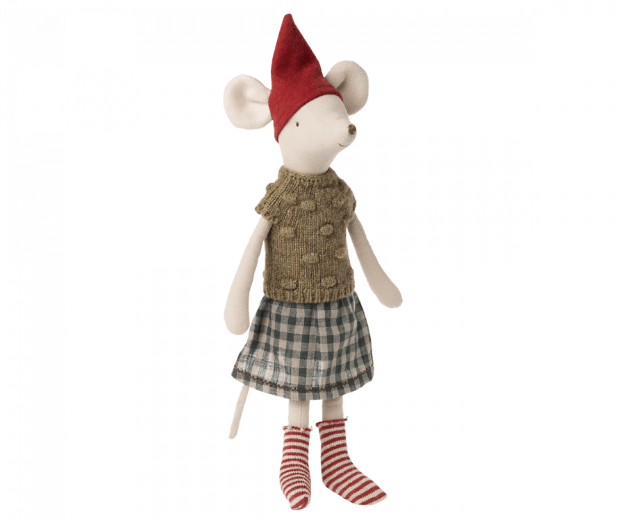 Maileg - Christmas Clothes, Medium Mouse, Girl - Why and Whale