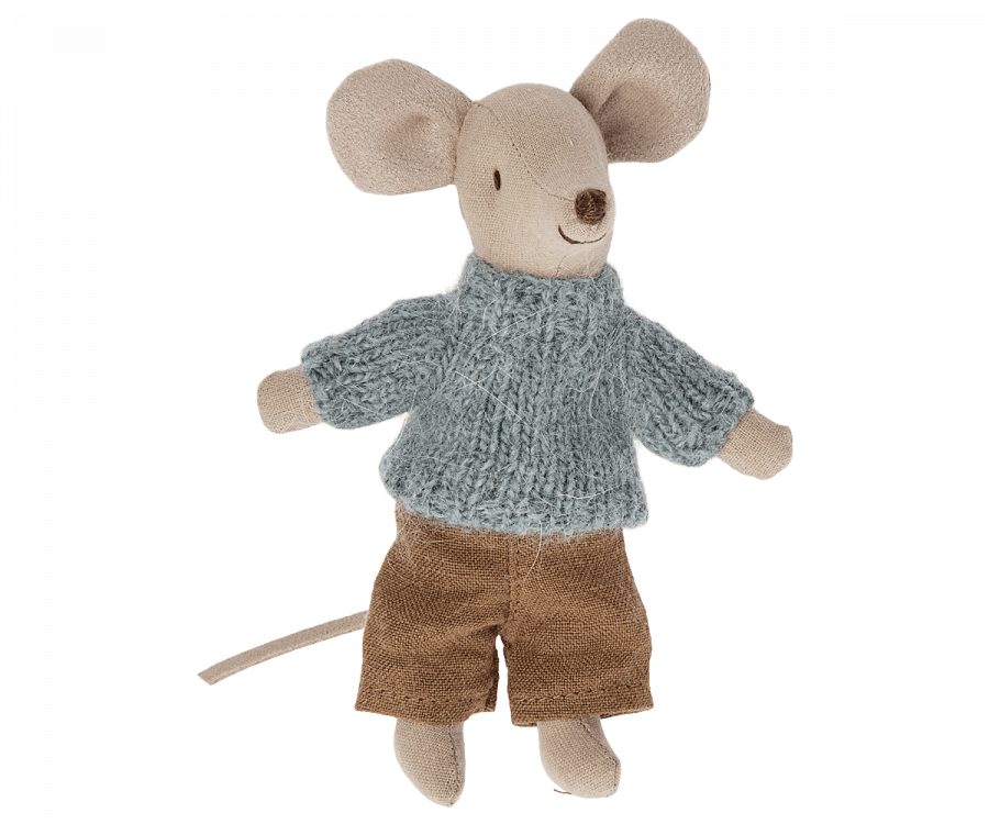 Maileg - Knitted sweater and pants for big brother mouse - Why and Whale