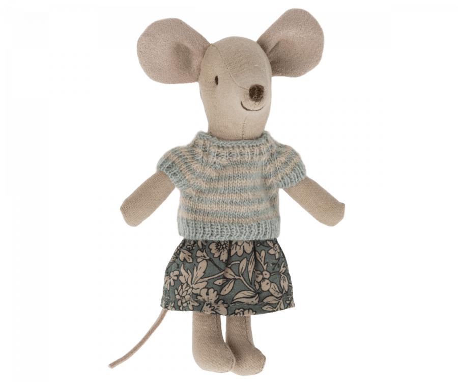 Maileg - Knitted sweater and skirt for big sister mouse - Why and Whale