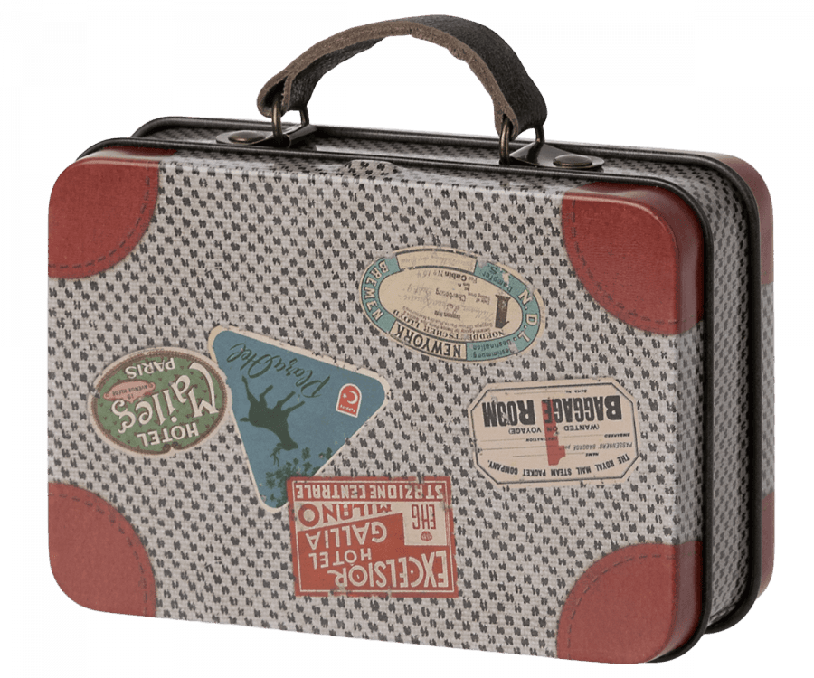 Maileg - Travel Metal Suitcase, Gray - Why and Whale