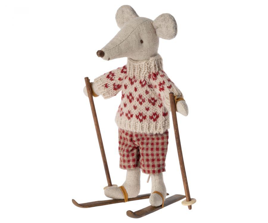Presale Ski and ski poles, Mum & Dad mouse - Why and Whale