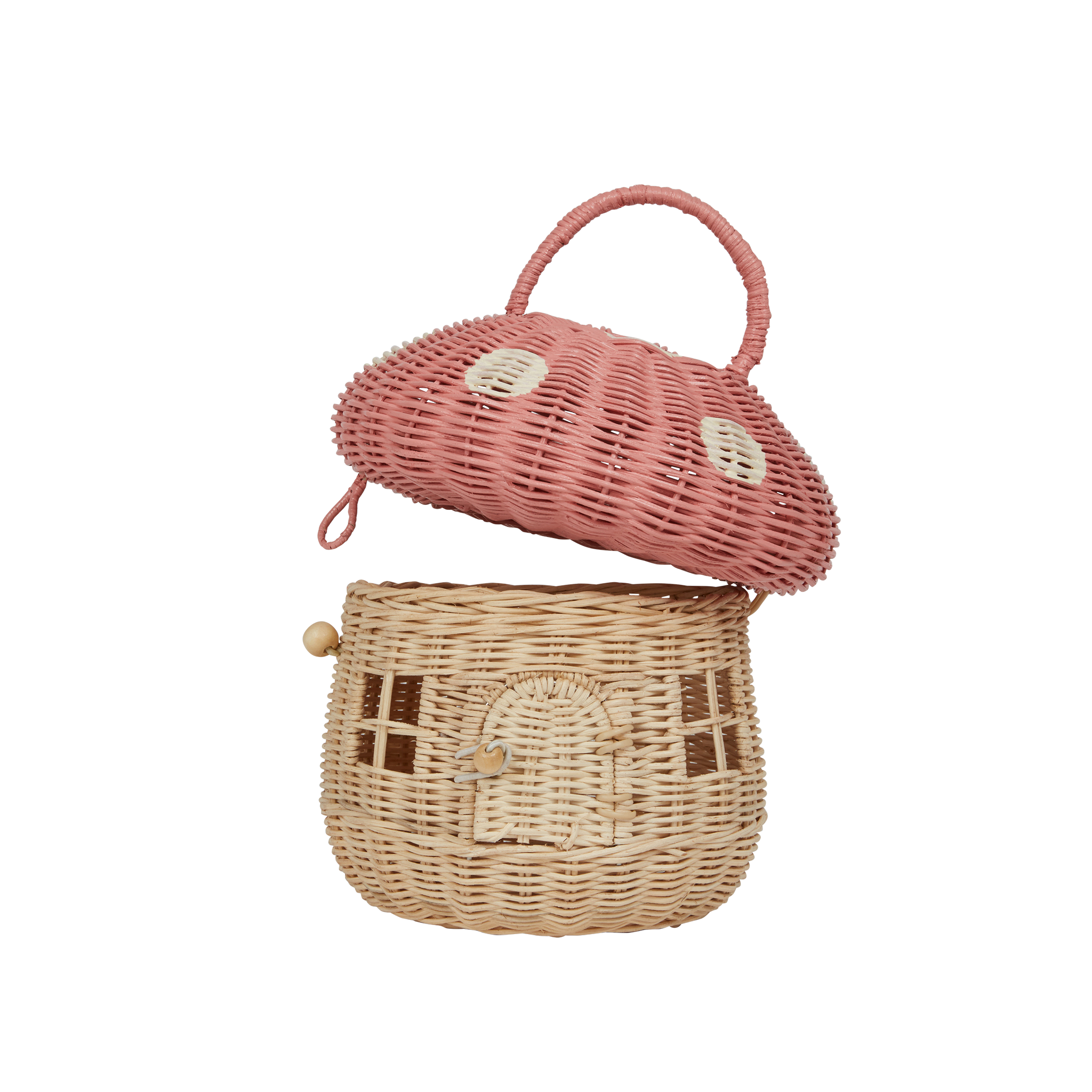 Rattan Mushroom Basket - Musk